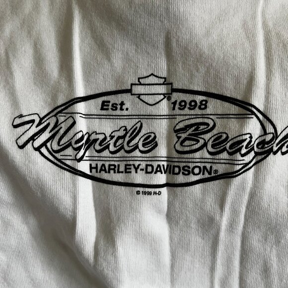 Harley-Davidson 2 White V-Neck Shirt Graphic XL Womens - Picture 13 of 13